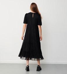 Lucy Black Lace Midi Dress