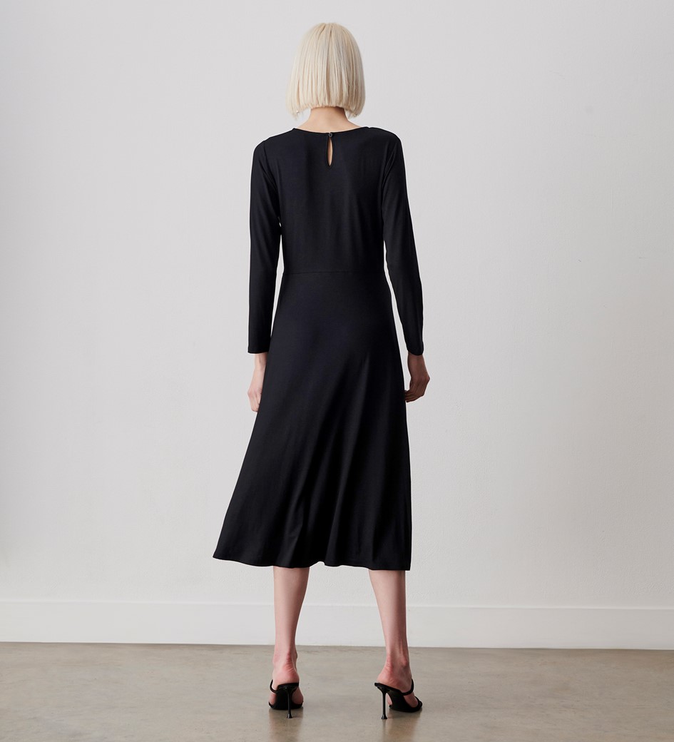 Sofia Midi Black Dress