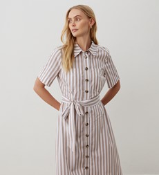 Ottilie Striped Midi Dress