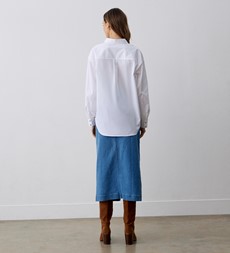 Saphire White Cotton Shirt 