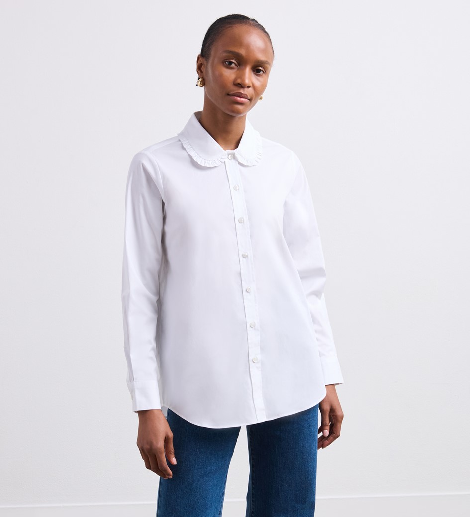 Nina White Long Sleeve Shirt