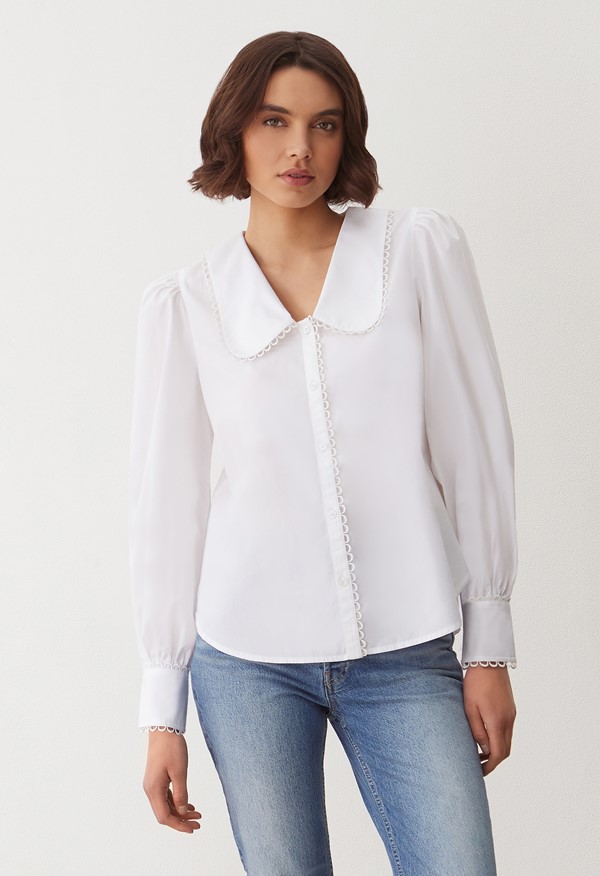 Rosella White Cotton Shirt