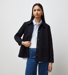 Hailey Black Buttoned Jacket