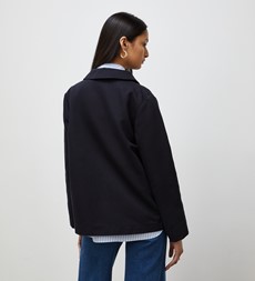 Hailey Black Buttoned Jacket