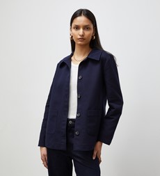 Hailey Navy Buttoned Jacket