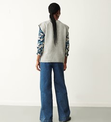Ava Grey Knitted Vest