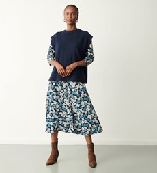 Ava Navy Knitted Vest