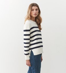 Serena Ivory Stripe Sweater