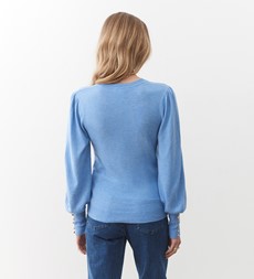 Avery Pale Blue Knitted Crew Jumper