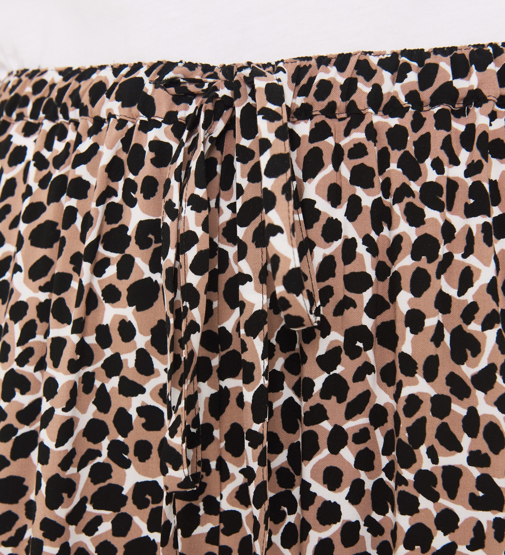 Beige Trousers in Giraffe Spotted Print | Finery London