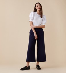 Alice Cotton Rich Navy Trousers