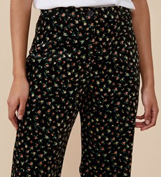Emsley Printed Cotton Velveteen Trousers
