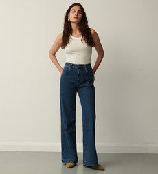 Gio Mid Blue Wide Leg Jeans
