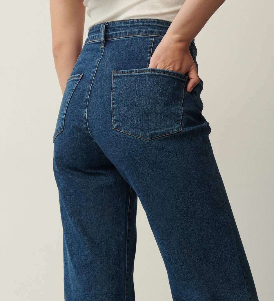 Gio Mid Blue Wide Leg Jeans