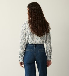 Tally Mid Blue Wide Leg Jeans