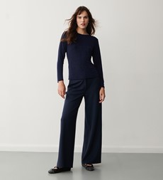 Frankie Navy Wide Leg Trouser