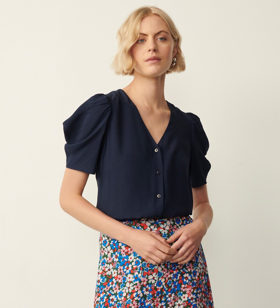 Jan Navy Blouse