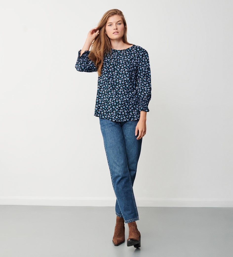 Jackie Blue Ditsy Blouse