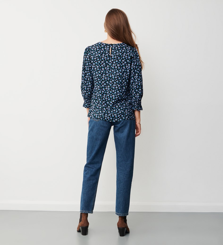 Jackie Blue Ditsy Blouse