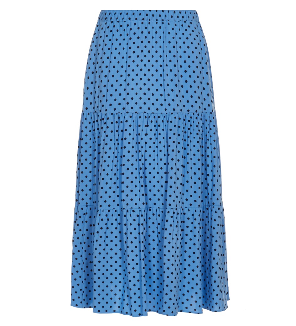 Simone Blue Spot Skirt
