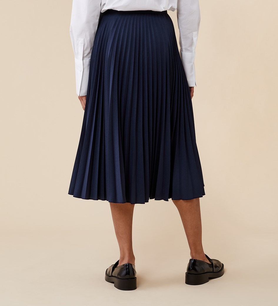 Lottie Navy Midi Skirt