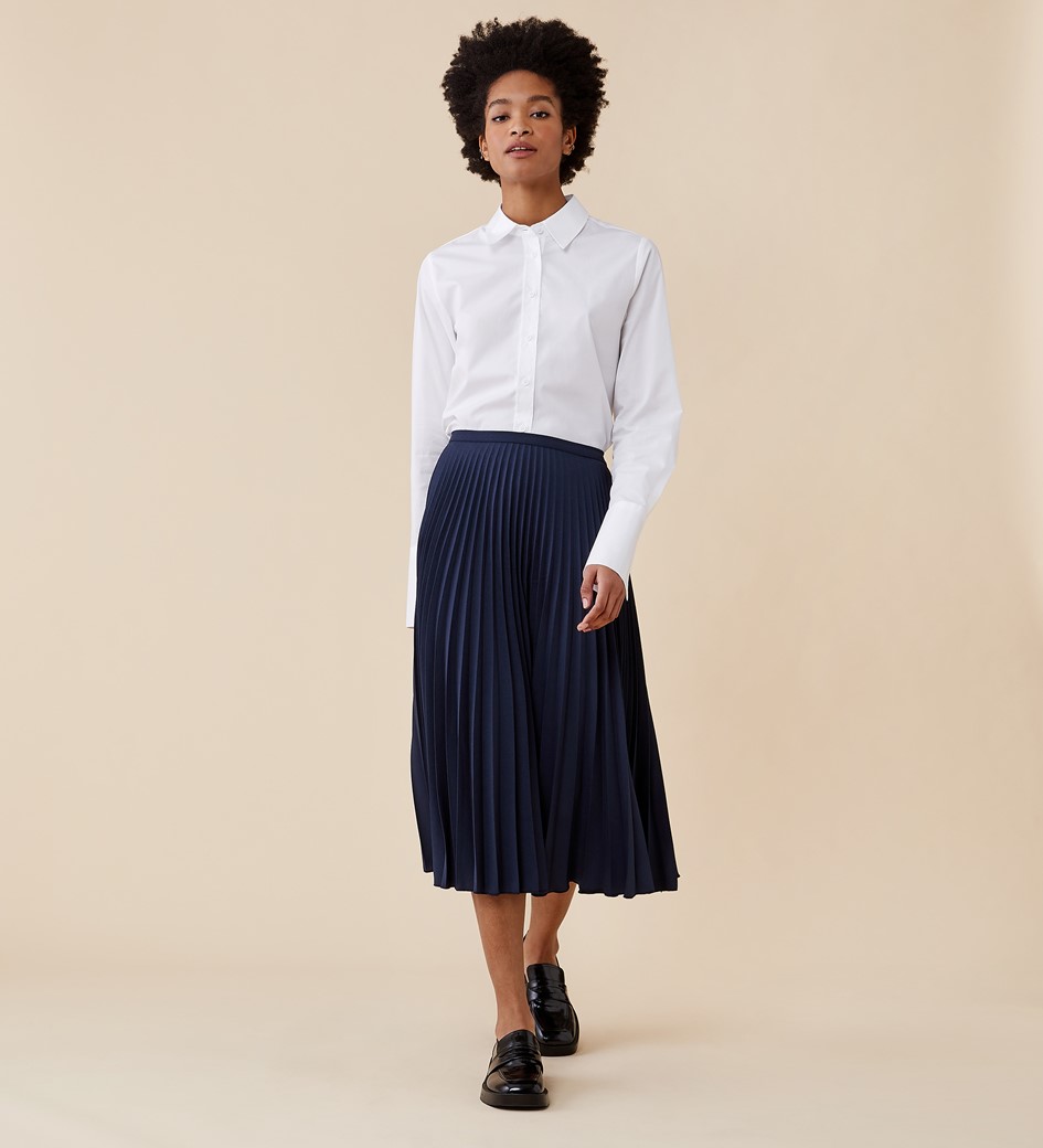 Lottie Midi Navy Skirt