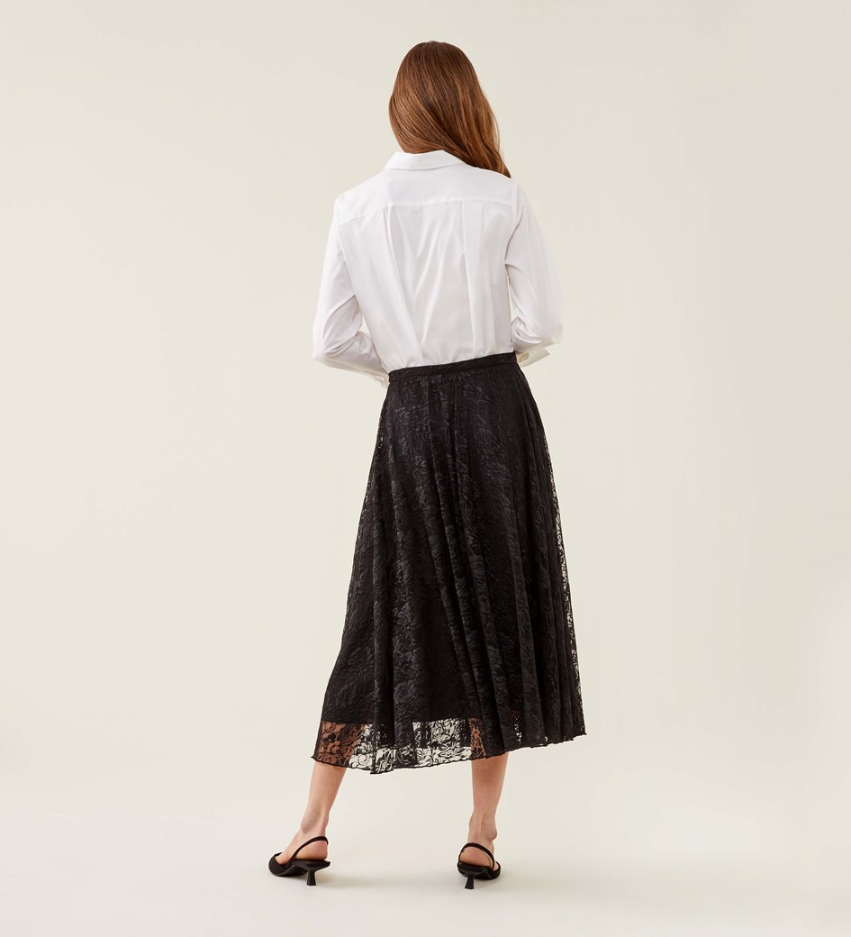 Greta Black Lace Skirt