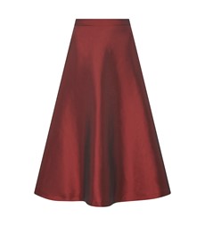 Naia Red Taffeta Skirt
