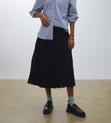 Lottie Navy Midi Skirt