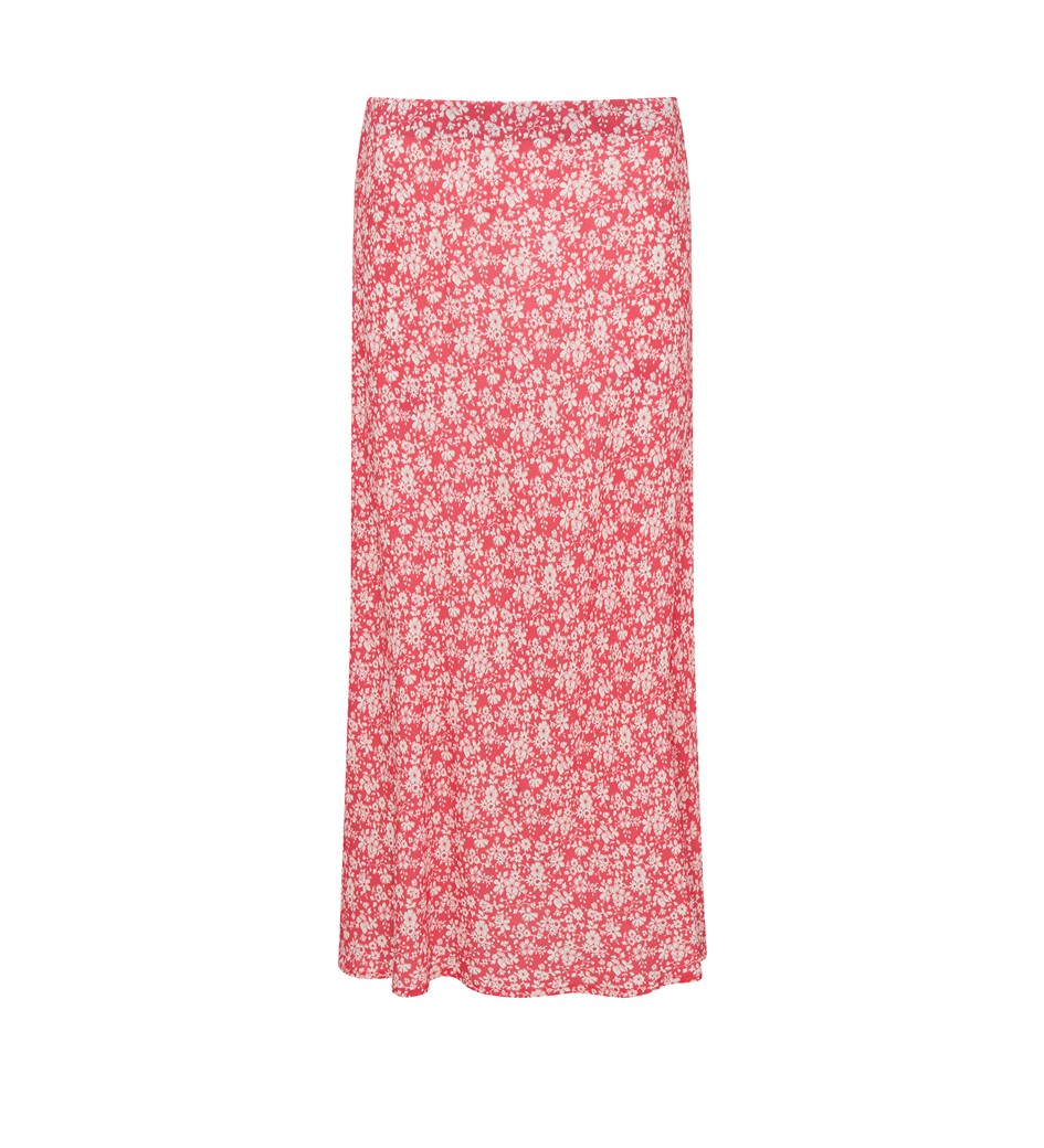 Evelyn Pink Floral Midi Skirt