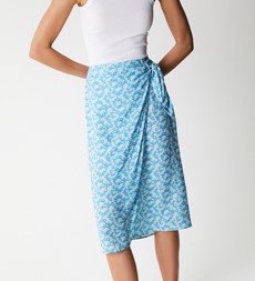 Florence Blue Ditsy Midi Skirt