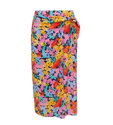 Florence Navy Meadow Midi Skirt