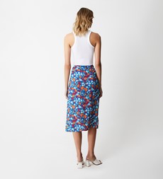 Florence Blue Botanics Midi Skirt