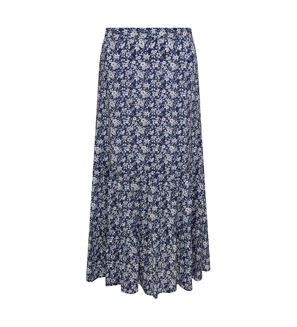 Dawn Navy Floral Midi Skirt