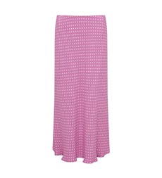 Evelyn Pink Spot Midi Skirt