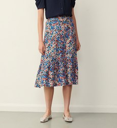 Jasmin Blue Floral Skirt