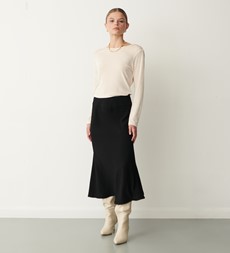 Celia Black Midi Skirt