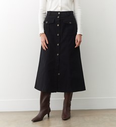 Gia Black Midi Skirt