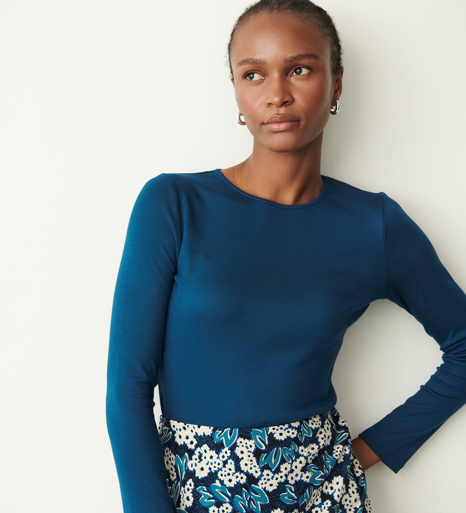 Sandy Deep Teal Long Sleeve Top