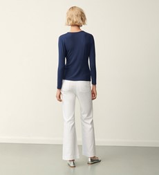 Sandy Navy Long Sleeve Top
